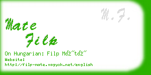 mate filp business card